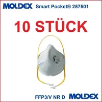 Moldex 257501, Moldex Smart Pocket 257501 Feinstaubmaske mit Ventil FFP3 D 10 St. EN