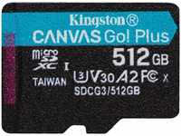 Kingston SDCG3/512GBSP, Kingston Canvas Go! Plus microSD-Karte 512GB Class 10 UHS-I