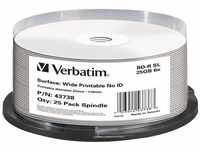 Verbatim 43738, Verbatim 43738 Blu-ray BD-R Rohling 25GB 25 St. Spindel Bedruckbar