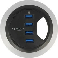 Delock 62868, Delock 62868 USB-Hub 4 Port USB-A USB 3.1 Gen1 5 GBit/s Schwarz 62868