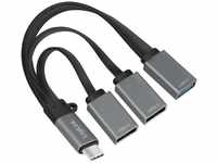 LogiLink UA0315, LogiLink UA0315 3 Port USB-C (USB 3.2 Gen 2) Multiport Hub Schwarz,
