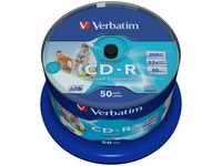 Verbatim 43438, Verbatim 43438 CD-R 80 Rohling 700 MB 50 St. Spindel Bedruckbar