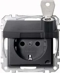 Merten MEG2315-0414, Merten Steckdose System M Anthrazit MEG2315-0414 1St.