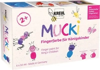 Vedes 23051, Vedes MUCKI Fingerfarbe f&uuml;r K&ouml;nigskinder 6er Set 50 ml 23051,