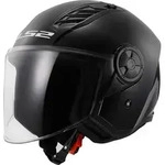 LS2 OF616 Airflow II Solid Jethelm, schwarz, Gr&ouml;&szlig;e XS f&uuml;r M&auml;nner