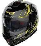 Nolan N80-8 Turbolence N-Com Helm, schwarz-grau-gelb, Gr&ouml;&szlig;e S f&uuml;r M&auml;nner