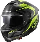 LS2 FF808 Stream II Fury Helm, schwarz-gelb, Gr&ouml;&szlig;e XS f&uuml;r M&auml;nner