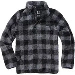 Brandit Teddyfleece Pullover, schwarz-grau, Gr&ouml;&szlig;e S f&uuml;r M&auml;nner