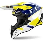 Airoh Wraaap Feel Motocross Helm, weiss-blau-gelb, Gr&ouml;&szlig;e XS f&uuml;r M&auml;nner