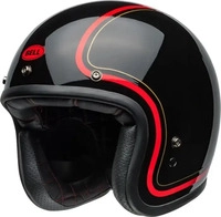 Bell 8009203001, Bell Custom 500 Chief Jethelm Schwarz Rot male