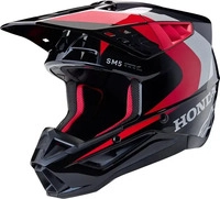 Alpinestars 8308023-1333-XS, Alpinestars SM5 Honda Motocross Helm Schwarz Rot male