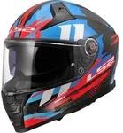 LS2 FF811 Vector II Carbon Tantic Helm, weiss-rot-blau, Gr&ouml;&szlig;e 2XS f&uuml;r M&auml;nner