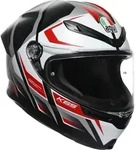 AGV K6 S Karve Helm, schwarz-weiss-rot, Gr&ouml;&szlig;e S f&uuml;r M&auml;nner