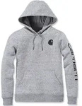 Carhartt Clarksburg Logo Damen Hoodie, grau, Gr&ouml;&szlig;e L