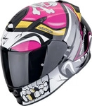 Scorpion 48-452-32-02, Scorpion Exo-491 Pirate Helm Schwarz Weiss Pink male