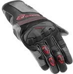 Bogotto Zello perforierte Motorrad Handschuhe, schwarz-grau-rot, Gr&ouml;&szlig;e XS f&uuml;r