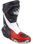 MUGENRACE Sphantom 2 perforierte Motorrad Stiefel, schwarz-weiss-rot, Gr&ouml;&szlig;e 39 f&uuml;r