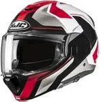 HJC F100 Bios Klapphelm, schwarz-grau-rot, Gr&ouml;&szlig;e XS 54 55 f&uuml;r M&auml;nner