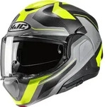 HJC F100 Bios Klapphelm, schwarz-grau-gelb, Gr&ouml;&szlig;e XS 54 55 f&uuml;r M&auml;nner