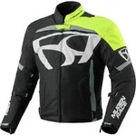 MUGENRACE Aggressore-T wasserdichte Motorrad Textiljacke, schwarz-weiss-gelb, Gr&ouml;&szlig;e