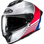 HJC C71 Morix Helm, grau-weiss-rot, Gr&ouml;&szlig;e XS 54 55 f&uuml;r M&auml;nner