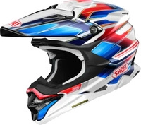 Shoei 14.10.107.3, Shoei VFX-WR 06 Sparkle Motocross Helm Weiss Rot Blau male