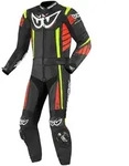 Berik Zakura 2-Teiler Motorrad Lederkombi, schwarz-rot-gelb, Gr&ouml;&szlig;e 54 f&uuml;r M&auml;nner