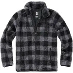Brandit Teddyfleece Jacke, schwarz-grau, Gr&ouml;&szlig;e XL