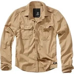 Brandit Vintage Longsleeve Hemd, beige, Gr&ouml;&szlig;e XL f&uuml;r M&auml;nner
