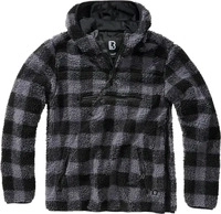 Brandit 5023-28-M, Brandit Teddyfleece Worker Pullover Schwarz Grau male