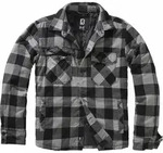 Brandit Lumber Jacke, schwarz-grau, Gr&ouml;&szlig;e S f&uuml;r M&auml;nner