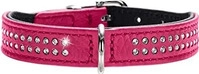 Hunter 63636, Hunter Halsband Diamond Petit pink/schwarz, Gr&ouml;&szlig;e: 42 cm /...