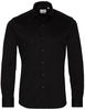 SLIM FIT Jersey Shirt in schwarz unifarben, schwarz, 39
