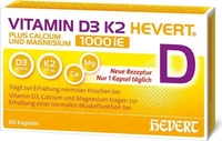 PZN-DE 19295653, Hevert-Arzneimittel Vitamin D3 K2 Hevert+calcium U.magnes.1000 Ie
