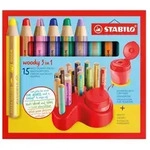 Buntstift - STABILO woody 3 in 1 Tischset mit Spitzer
