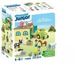 PLAYMOBIL&reg; 71656 JUNIOR: Bauernhof-Abenteuer mit Traktor, Anh&auml;nger und tierischen