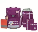 L&auml;ssig 7-teiliges Schulranzen-Set Slim Unique Lila 21 Liter 30 x 25 x 41,5 cm