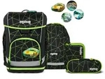 ergobag cubo light Schulranzen-Set CyB&auml;r Schwarz Gr&uuml;n 5-teilig 19 Liter