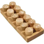 COLOP Woodies Holzstempel Set "Bauernhoftiere" mit 12 Motiven, Abdruckgr&ouml;&szlig;e: &Oslash; 29