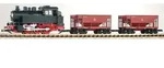PIKO 37100 G Start-Set G&uuml;terzug BR 80 mit 2 Sch&uuml;ttgutwagen, DB, Ep. III
