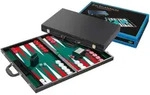 Philos Backgammon gr&uuml;n-wei&szlig;-rot, Turnier, Kunstleder