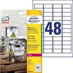 Avery Zweckform L4778-20 Wetterfeste Folien-Etiketten, 45,7 x 21,2 mm, 20 Bogen/960