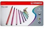 Premium-Filzstift - STABILO Pen 68 - 50er Metalletui - mit 46 verschiedenen...