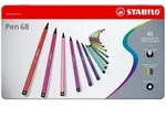Premium-Filzstift - STABILO Pen 68 - 40er Metalletui - mit 40 verschiedenen Farben