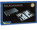 Philos Backgammon-Kunstleder grau