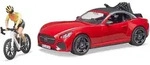 BRUDER&reg; 03485 Roadster rot mit Rennrad