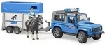 BRUDER&reg; 02588 Landrover Defender Polizeiauto mit Anh&auml;nger