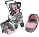Bayer Chic 2000 3 in 1 Kombi EMOTION ALL IN, Melange grau-rosa