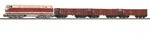 PIKO 57138 H0 Start-Set BR 119 mit 3 Hochbordwagen und Bettungsgleis, DR, Ep. IV