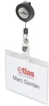 Durable 813819 Namensschild mit Ausweiskartenhalter, 60 x 90 mm, L&auml;nge 80 cm,